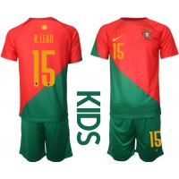 Camisa de time de futebol Portugal Rafael Leao #15 Replicas 1º Equipamento Infantil Mundo 2022 Manga Curta (+ Calças curtas)